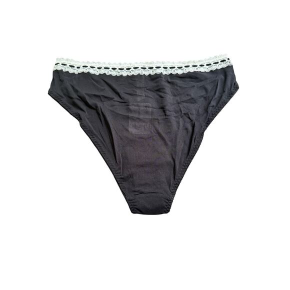 NWT Free People Intimately FP So Sweet Bikini Panty Medium Black Lace Coquette - Picture 5 of 7